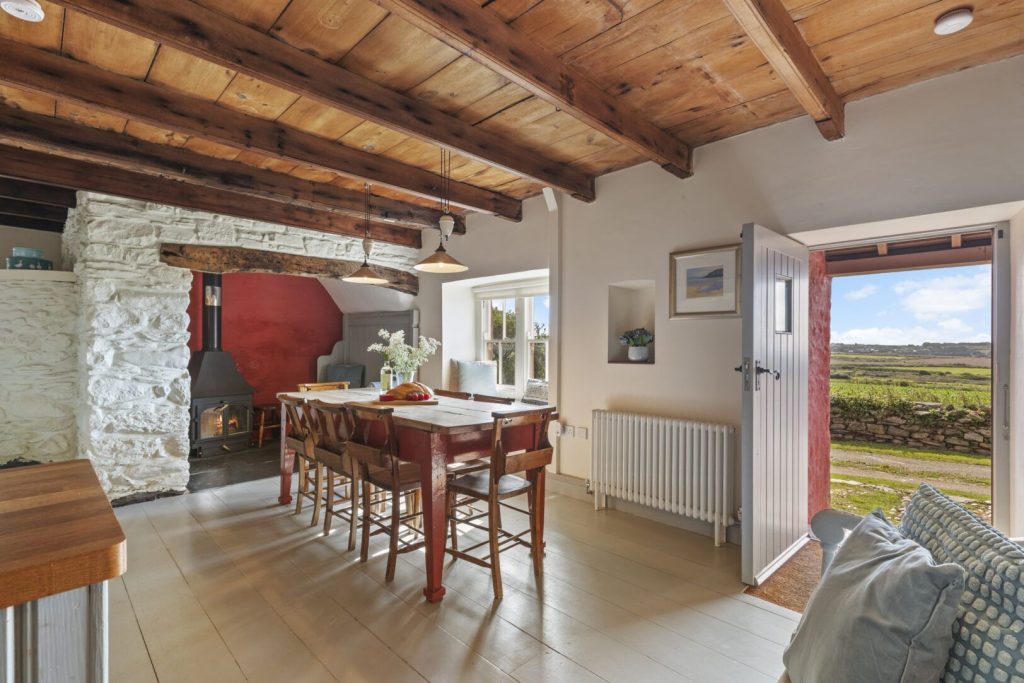 Wdig Cottage Near St Davids Dining Area Fireplace 