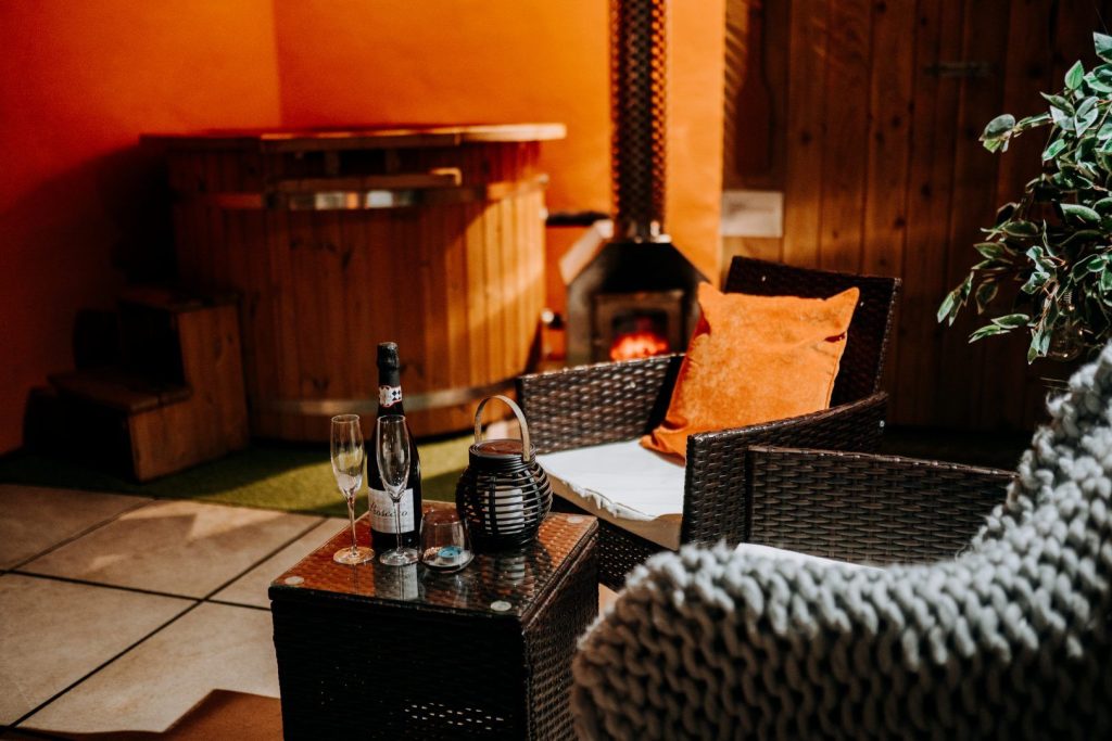 The Nest St Davids Patio Night