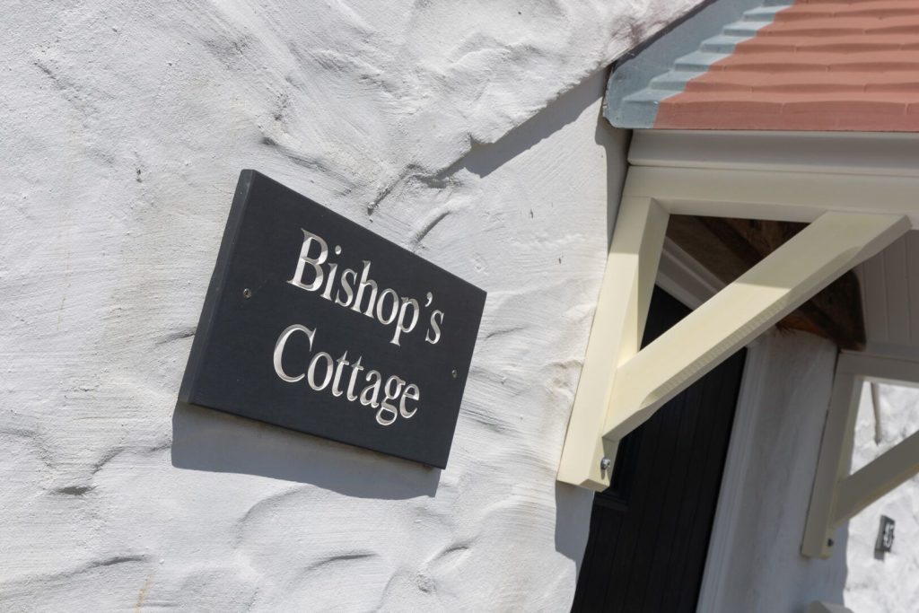 Bishops Cottage St Davids Plaque