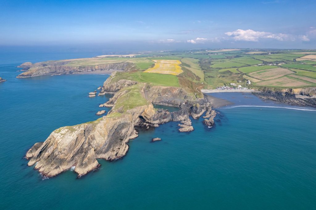 Blue Lagoon Abereiddy Aerial View