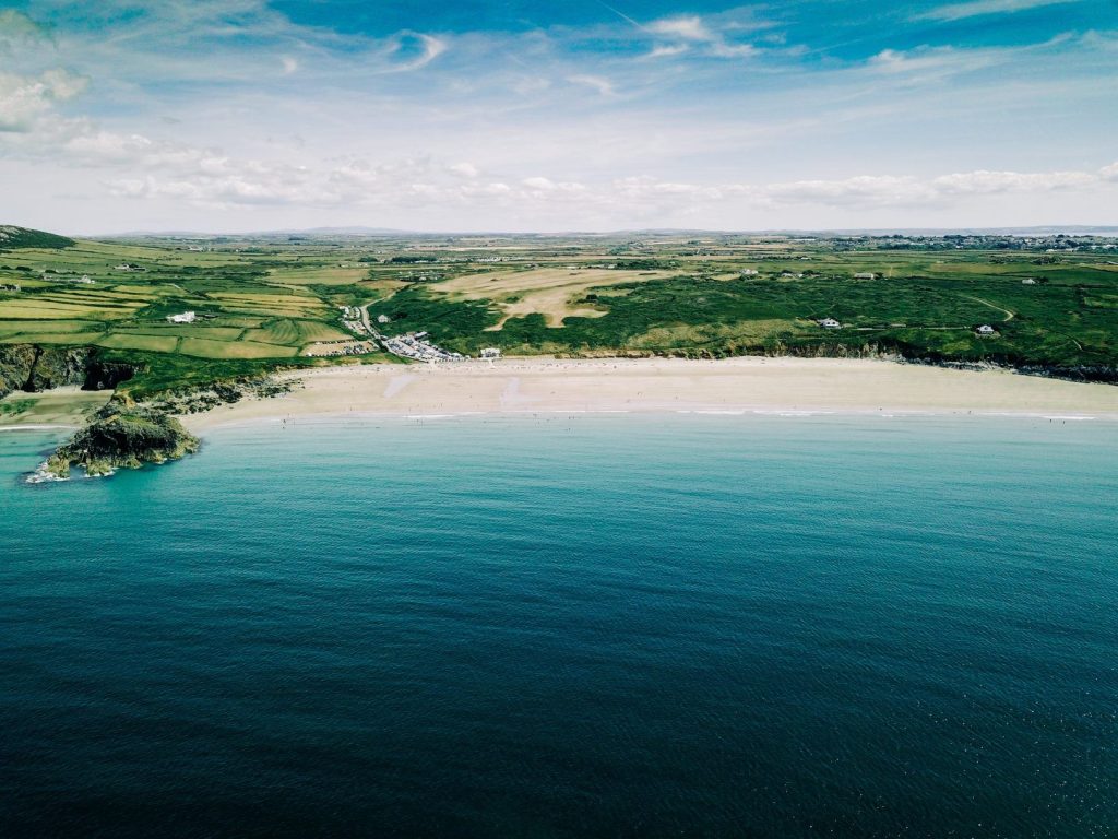 Whitesands Beach St Davids Aerial View