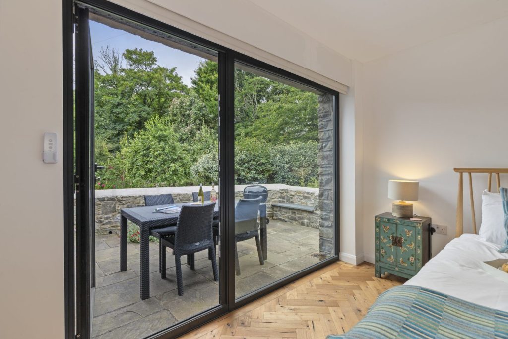 Mill Lodge Solva Bedroom Patio