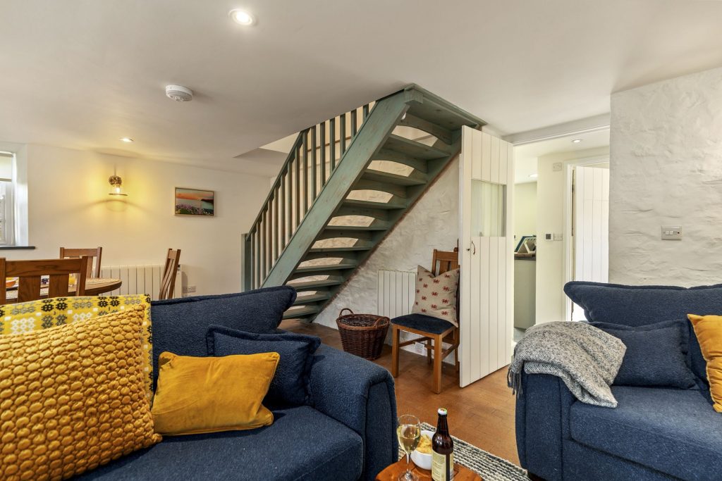 Ty Cerrig St Davids Open Plan Living Room and Staircase