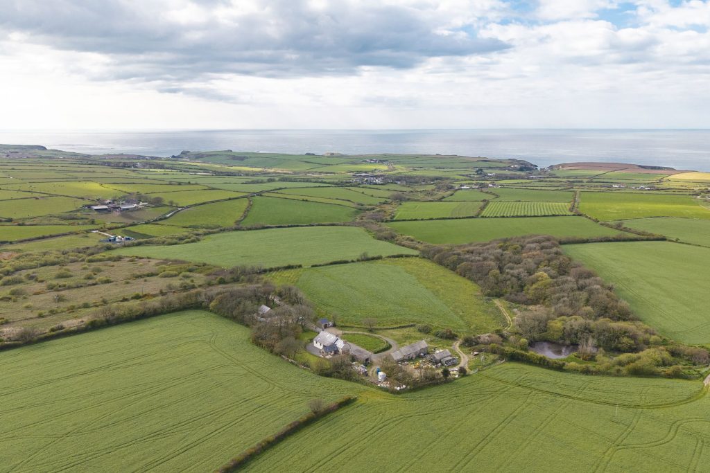 The Farmhouse Aerial View
